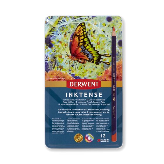 Derwent Inktense 12 Pencils Tin