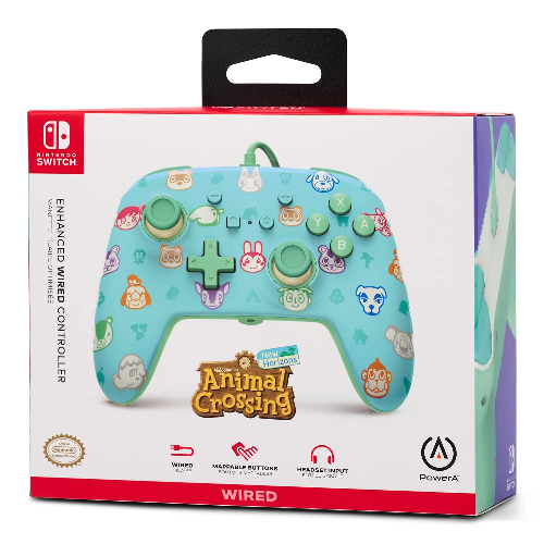 PowerA Enhanced Wired Gaming Controller for Nintendo Switch, Animal Crossing, Blue (Officially Licensed) [video game]