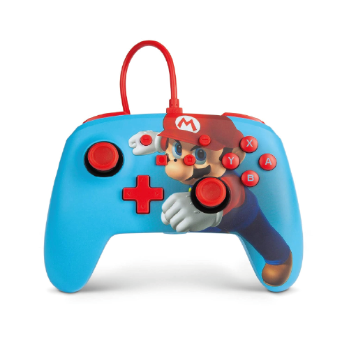 PowerA Enhanced Wired Gaming Controller for Nintendo Switch, Super Mario Bros, Mario Punch, Blue (Officially Licensed) [video game]
