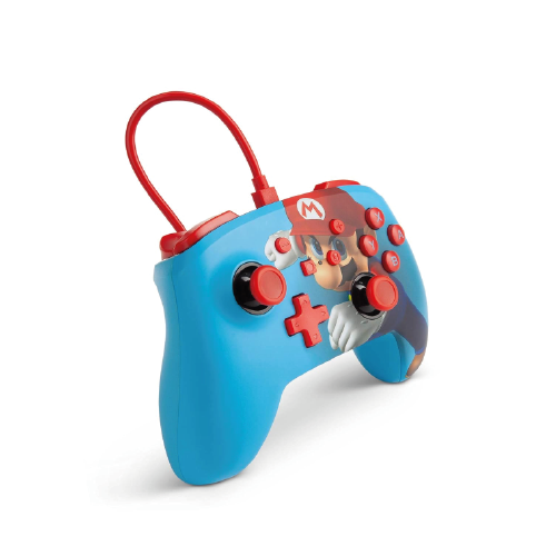 PowerA Enhanced Wired Gaming Controller for Nintendo Switch, Super Mario Bros, Mario Punch, Blue (Officially Licensed) [video game]