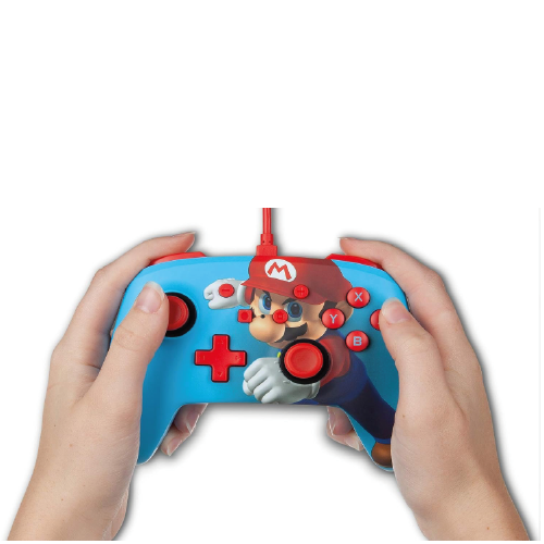 PowerA Enhanced Wired Gaming Controller for Nintendo Switch, Super Mario Bros, Mario Punch, Blue (Officially Licensed) [video game]