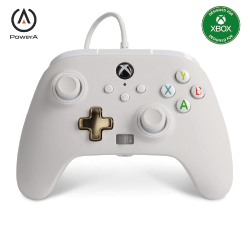PowerA Enhanced Wired Gaming Controller for Xbox Series X/S, Xbox One, PC, Windows 10/11, White, Mist (Officially Licensed) [video game]
