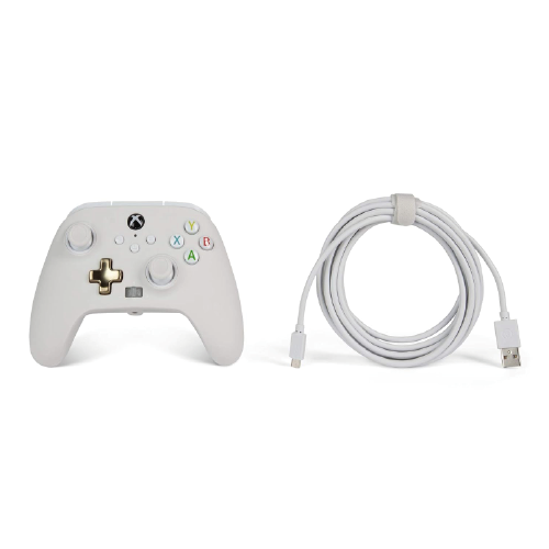PowerA Enhanced Wired Gaming Controller for Xbox Series X/S, Xbox One, PC, Windows 10/11, White, Mist (Officially Licensed) [video game]