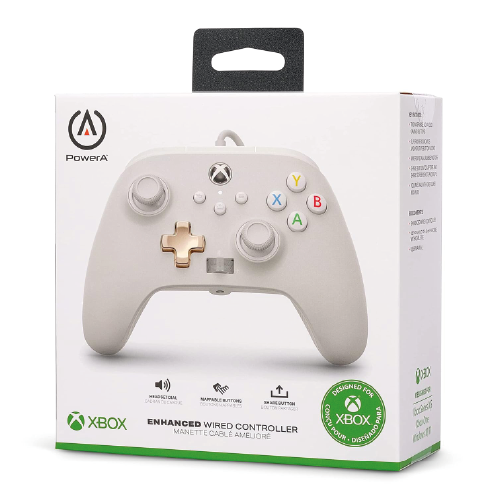 PowerA Enhanced Wired Gaming Controller for Xbox Series X/S, Xbox One, PC, Windows 10/11, White, Mist (Officially Licensed) [video game]