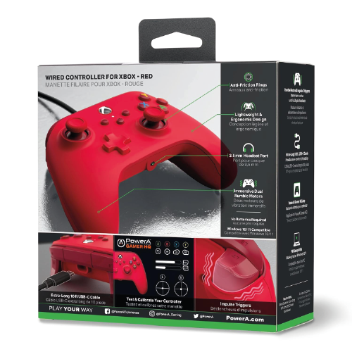 PowerA Wired Controller for Xbox Series X|S – Red