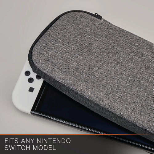 PowerA Slim Case for Nintendo Switch - OLED Model, Nintendo Switch or Nintendo Switch Lite – Charcoal