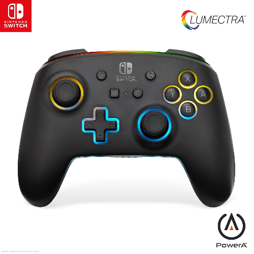 PowerA Enhanced Wireless Controller for Nintendo Switch with Lumectra - Black LED
