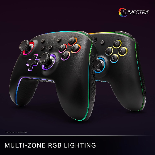 PowerA Enhanced Wireless Controller for Nintendo Switch with Lumectra - Black LED