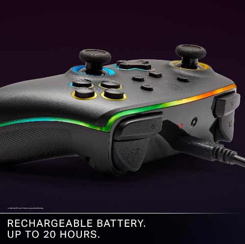 PowerA Enhanced Wireless Controller for Nintendo Switch with Lumectra - Black LED