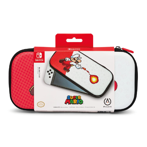 PowerA Slim Case for Nintendo Switch - OLED Model, Nintendo Switch or Nintendo Switch Lite - Fireball Mario