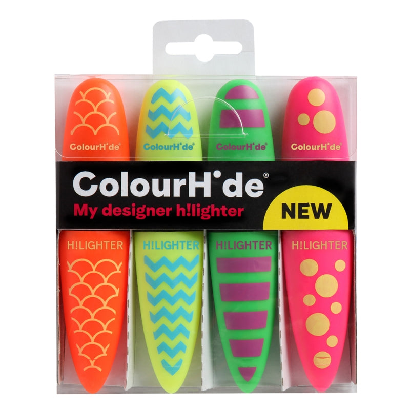 COLOURHIDE My Designer Highlighters PK4 Assorted