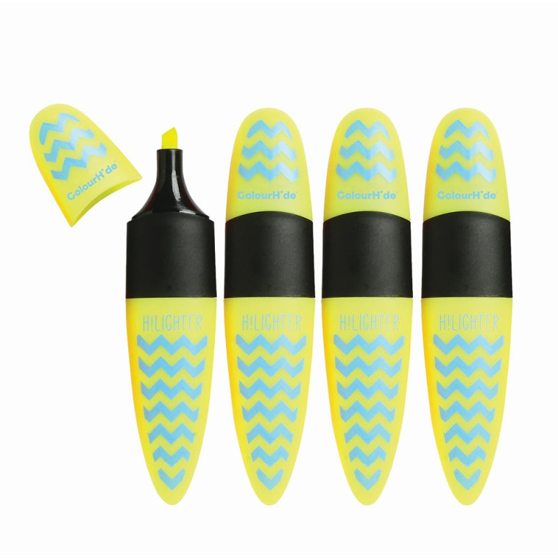 COLOURHIDE My Designer Highlighters PK4 Yellow