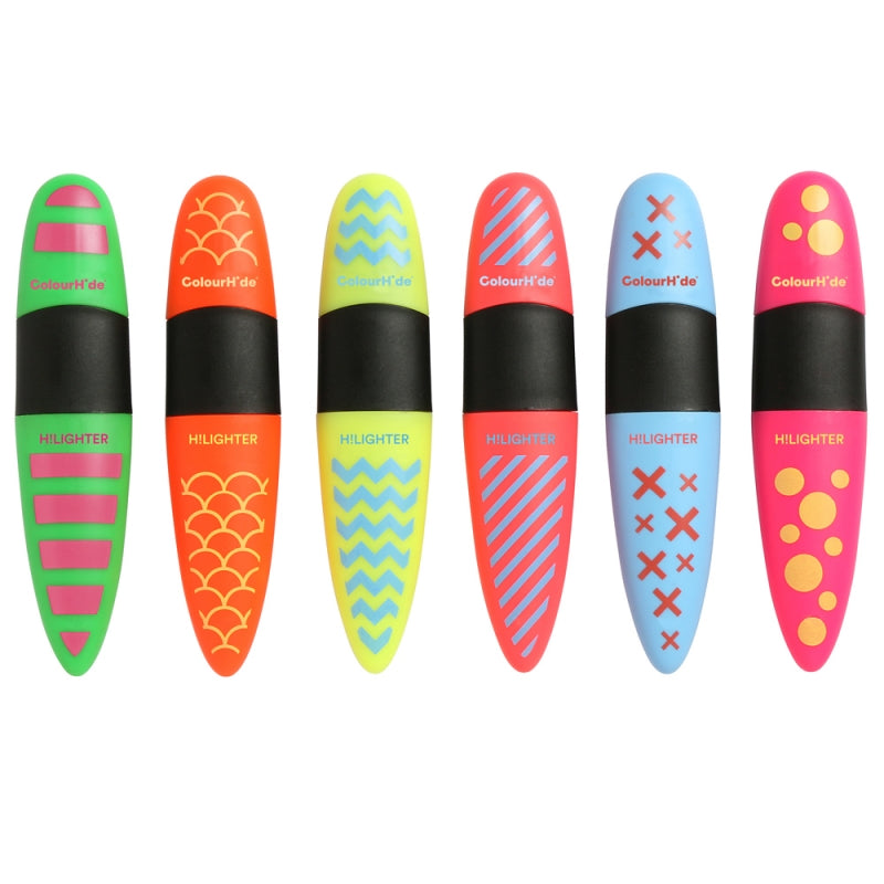 COLOURHIDE My Designer Highlighters PK6 Assorted