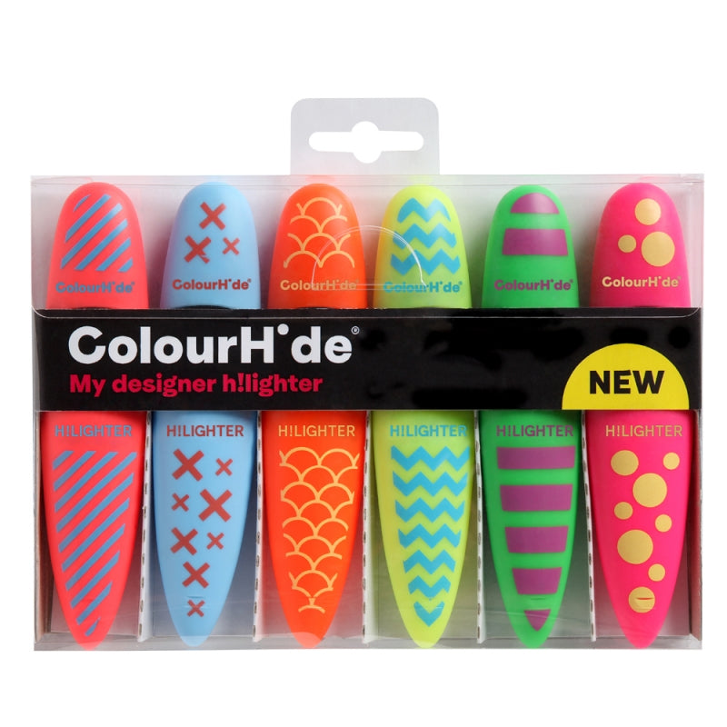 COLOURHIDE My Designer Highlighters PK6 Assorted