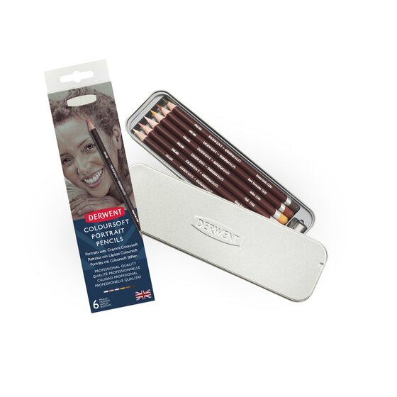 Derwent Coloursoft Portrait Pencils 6 Tin