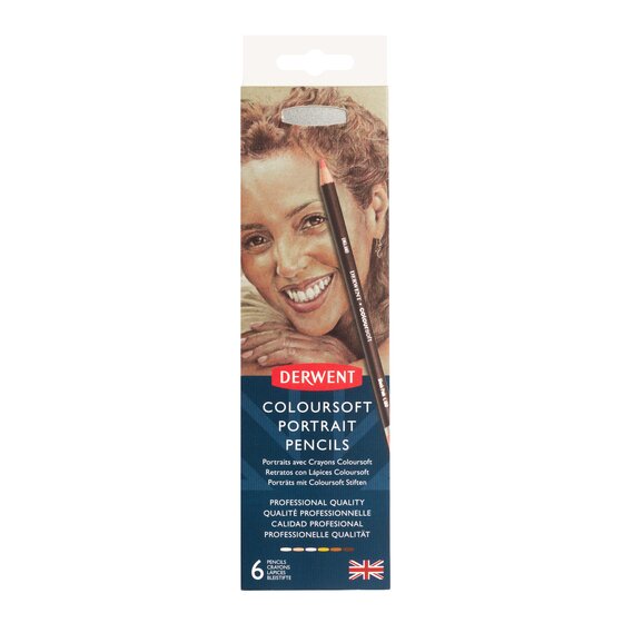 Derwent Coloursoft Portrait Pencils 6 Tin