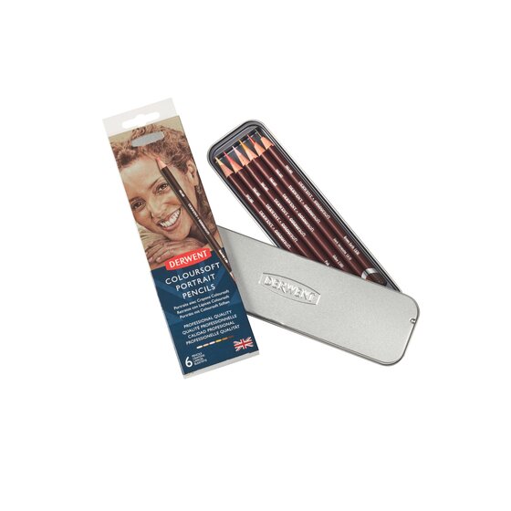 Derwent Coloursoft Portrait Pencils 6 Tin