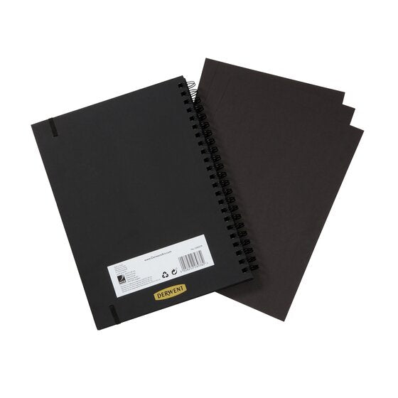 Derwent A4 Black Book Wire Bound Portrait