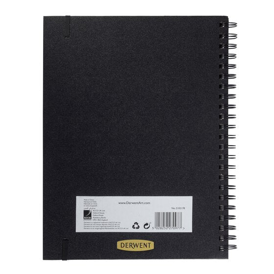 Derwent A4 Black Book Wire Bound Portrait