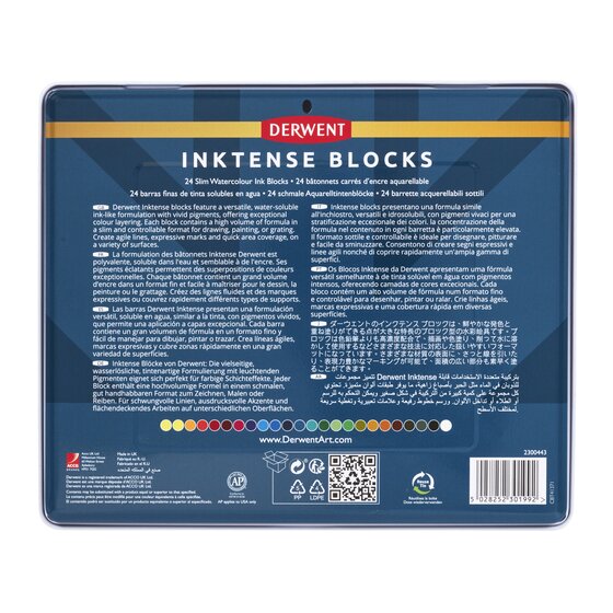 Derwent Inktense 24 Blocks Tin