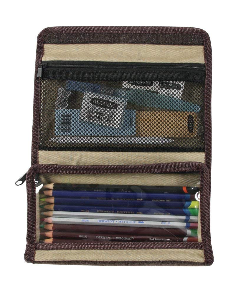 Derwent Artpack Canvas Pencil Case, Pencil and Accessory Storage Compartments