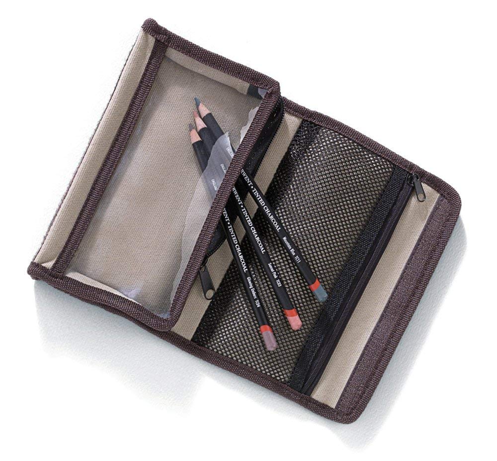 Derwent Artpack Canvas Pencil Case, Pencil and Accessory Storage Compartments