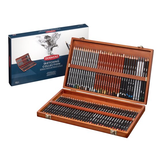 Derwent Sketching 72 Wooden Box