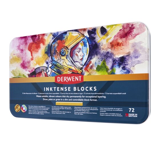 Derwent Inktense 72 Blocks Tin