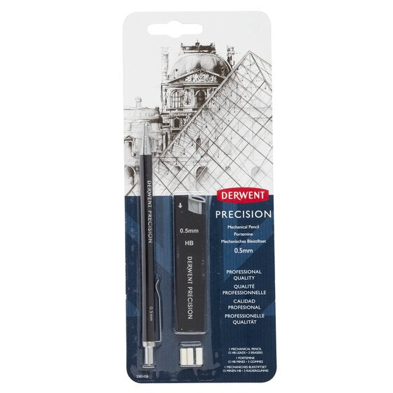 Derwent Precision Mechanical Pencil HB 0.5 Set