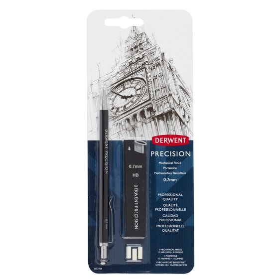 Derwent Precision Mechanical Pencil HB 0.7 Set
