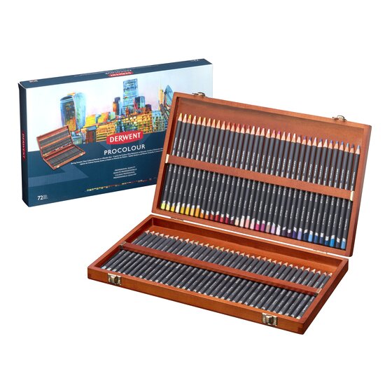 Derwent Procolour (72) wooden box