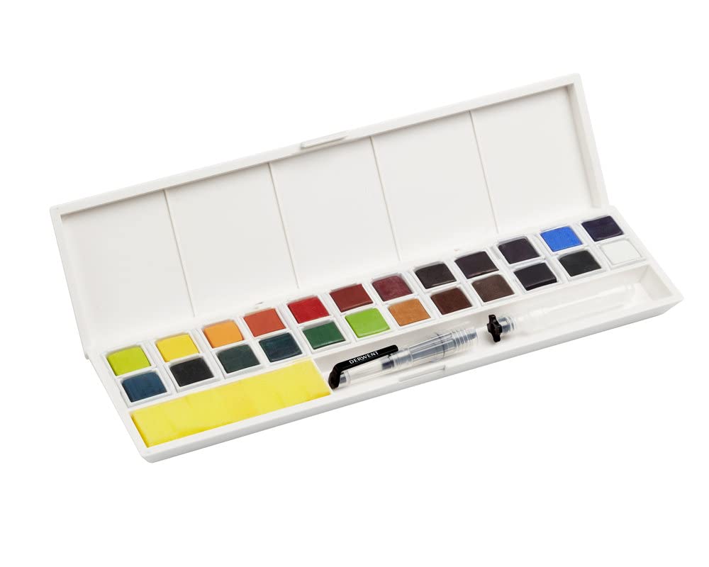 Derwent Inktense Paint Pan Palette Studio Set 24