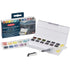 Derwent Graphitint Paint Pan Palette, Includes Graphitint Paint Pan, Mini Waterbrush, Sponge, Mixing Palette (Set of 12)