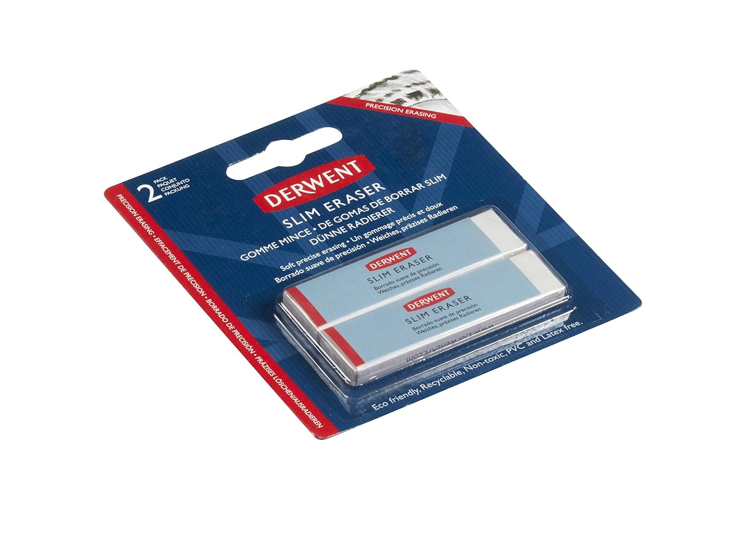 Derwent Slim Eraser for Soft Precise Erasing (Pack of 2)