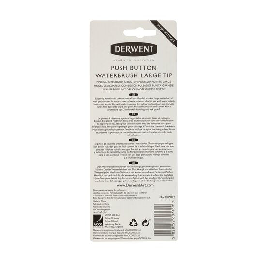 Derwent Push Button Waterbrush Large Tip