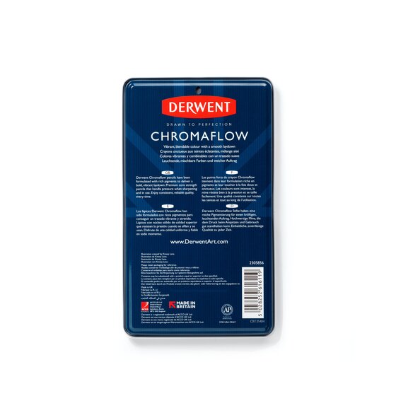 Derwent Chromaflow Pencils 12 Tin