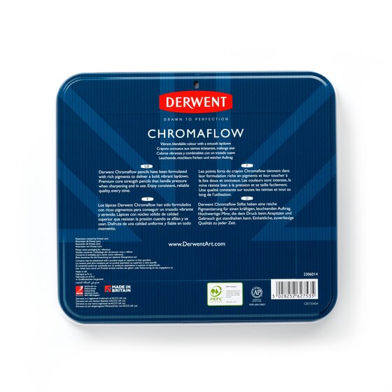 Derwent Chromaflow Pencils 72 Tin