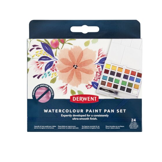 Derwent Watercolour Paint Pan 24 Set