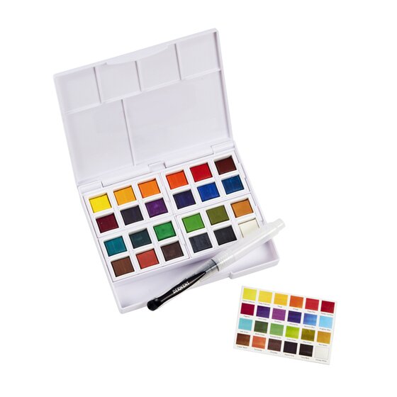 Derwent Watercolour Paint Pan 24 Set