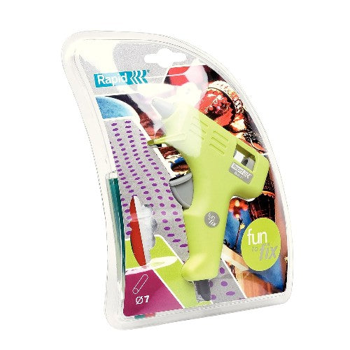 Rapid Fun2Fix G1010 Mini Glue Gun with Integrated Stand, 8W, for 7mm Glue Sticks (Free 6 Coloured Glue Sticks)