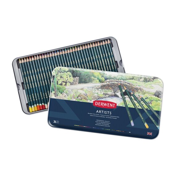 Derwent Artists Pencils 36 Tin