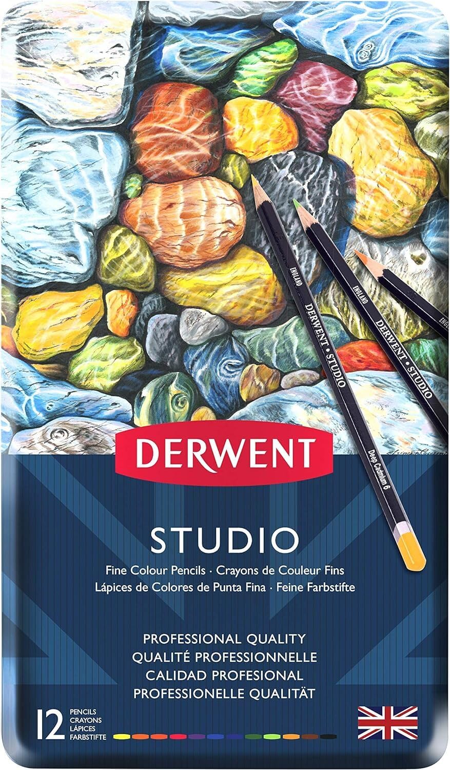 Derwent Studio Colouring Pencils Tin Set of 12