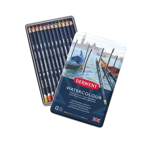 Derwent Watercolour Pencils 12 Tin