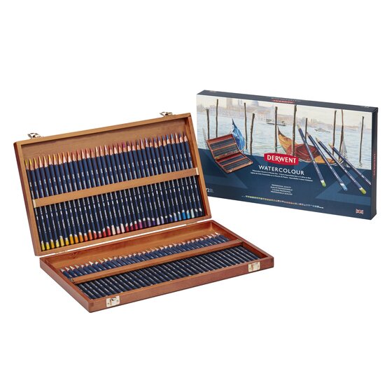 Derwent Watercolour Pencils 72 Wooden Box