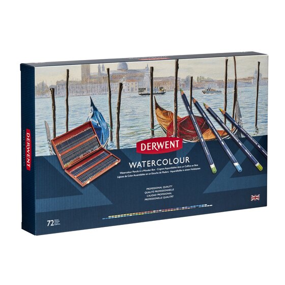 Derwent Watercolour Pencils 72 Wooden Box