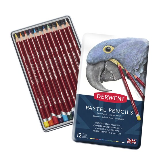 Derwent Pastel 12 Pencils Tin