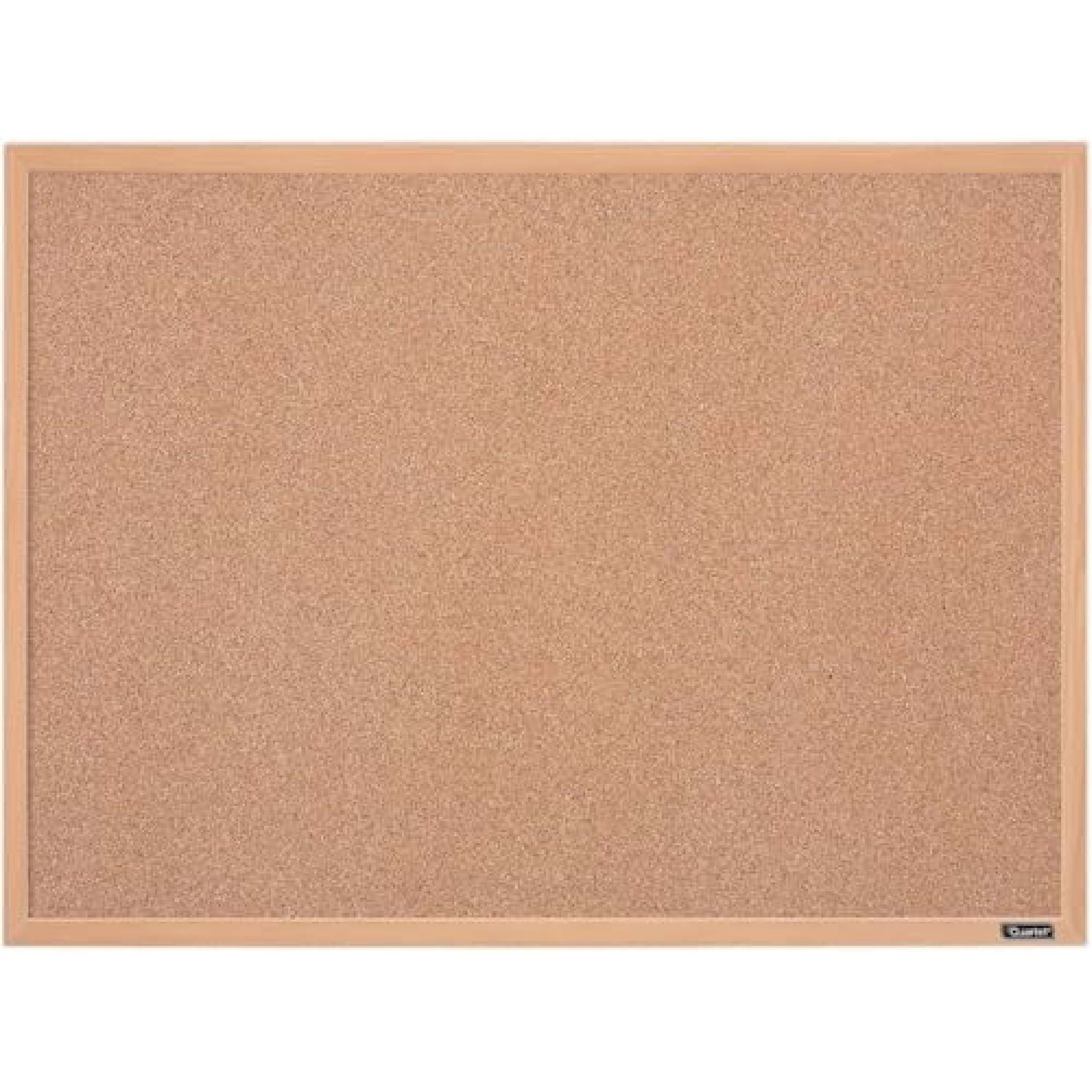 Quartet Oak Cork Frame Bulletin Display Board, 23 x 17 inches