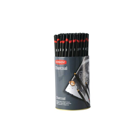 Derwent Charcoal 72 Pencils Tub