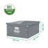 Leitz Collapsible Click and Store Storage Box with Laminated Surface and Metal Corner Elements, A3 Large (Black)