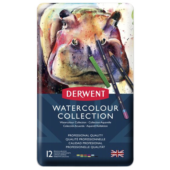 Derwent Watercolour Collection 12 Tin